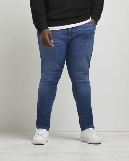 Big & Tall blue skinny fit jeans