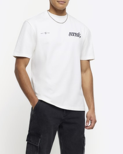 Ecru regular fit graphic t-shirt