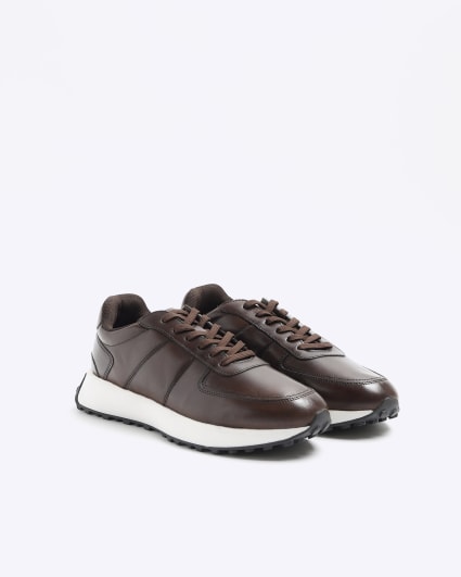 Brown smart trainers