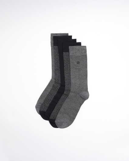 Black geometric ankle socks gift box