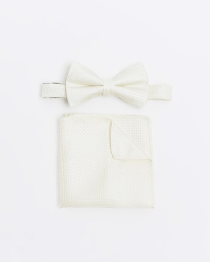 White bow tie and hank gift box