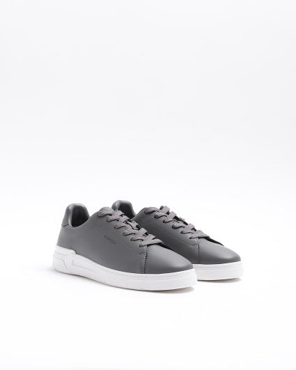 Grey lace up trainers