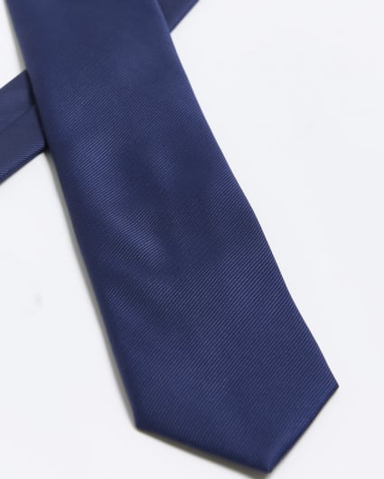 Navy twill tie