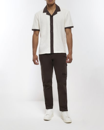 Stone regular fit revere short sleeve polo