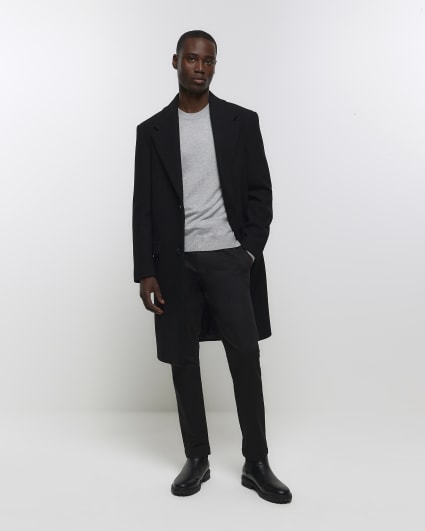 Grey slim fit lightweight jumper