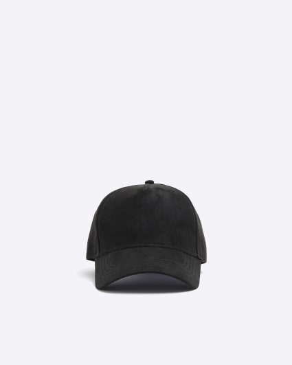Black suedette cap
