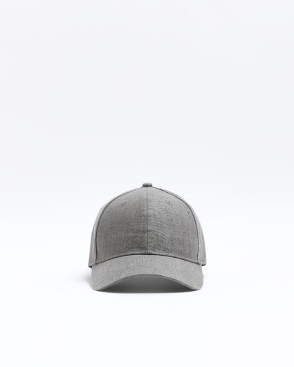 Dark grey linen blend cap