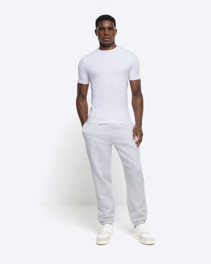 White muscle fit t-shirt