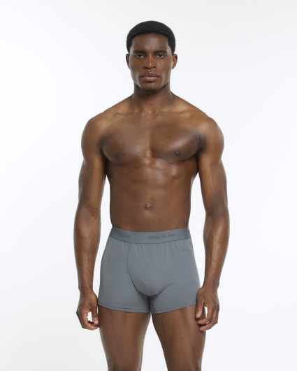 4PK Grey RI cotton stretch trunks