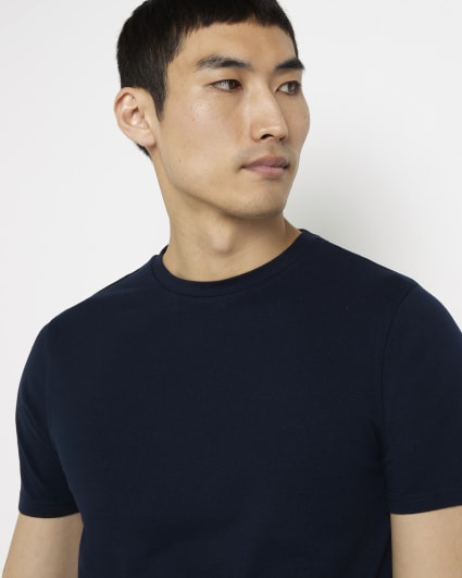 Navy muscle fit T-shirt