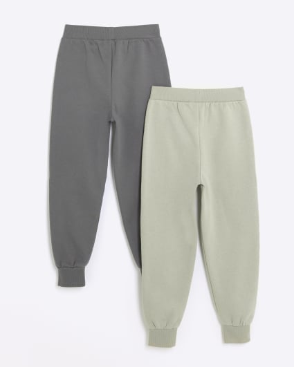 Girls grey New York joggers 2 pack