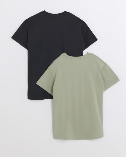 Girls Green Graphic T-shirt 2 Pack