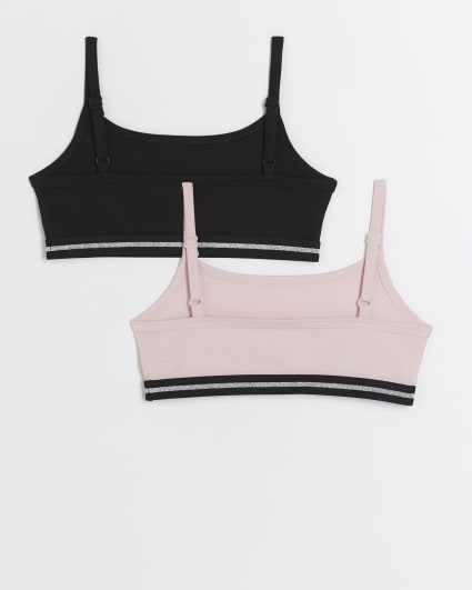 Girls pink crop top 2 pack