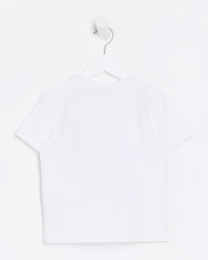 Mini boys white headphone graffiti t-shirt