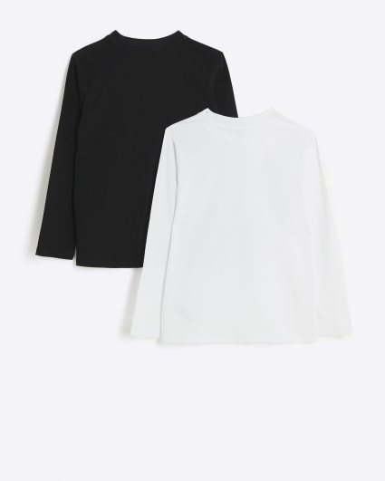 Boys white long sleeve t-shirt 2 pack