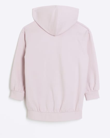 Girls pink floral zip up hoodie