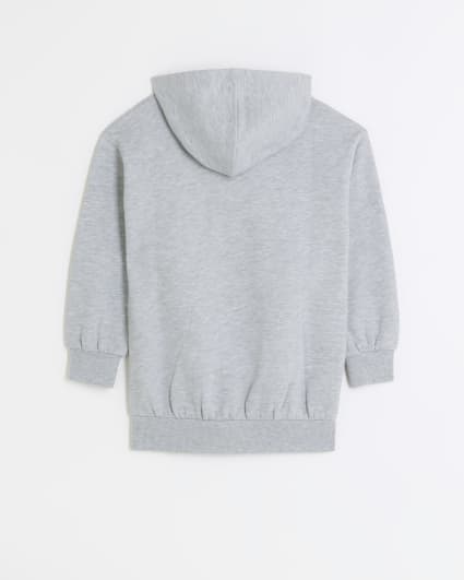 Girls grey zip up hoodie