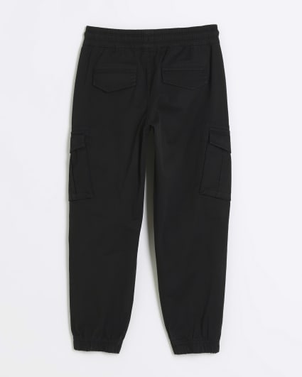 Black cuffed cargo Trousers