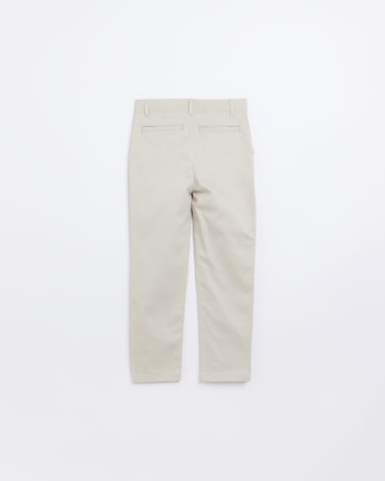 Boys stone chino trousers