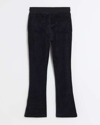 Girls black Juicy Couture bootcut joggers