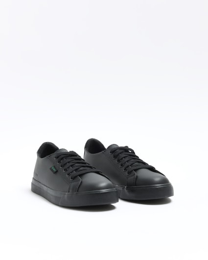 Boys black Kickers lace up shoes