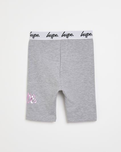 Girls grey HYPE cycling shorts