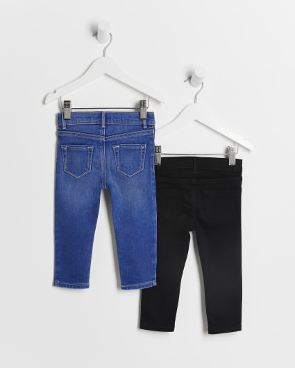 Mini girls black & blue Molly skinny jeans