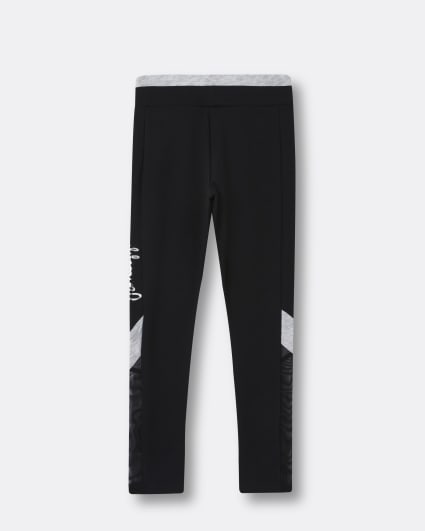 Girls black Pineapple mesh legging