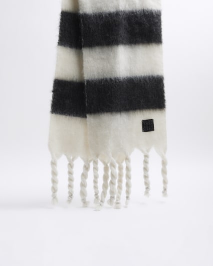 White stripe heavyweight scarf