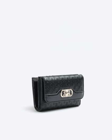 Black embossed purse