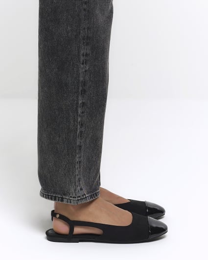 Black slingback ballet shoes