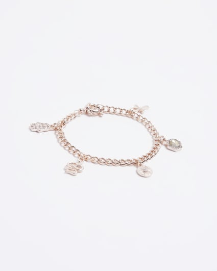 Rose gold charm bracelet