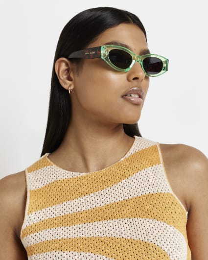 Green slim sunglasses