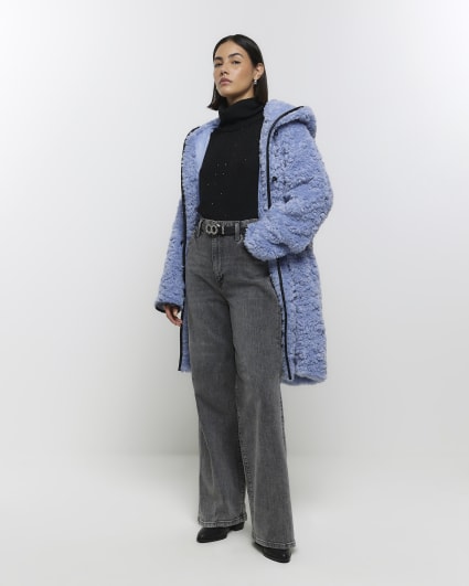 Blue borg duffle coat