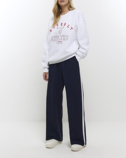 White graphic print sweatshirt