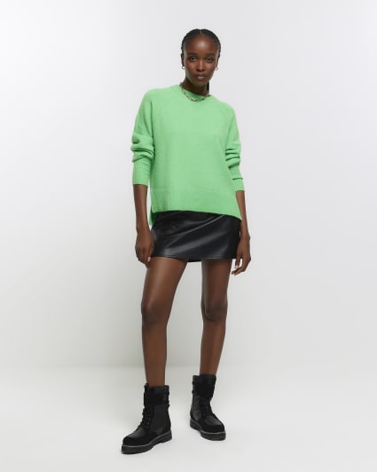 Green knitted jumper
