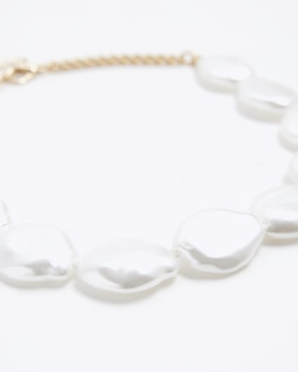 White Pearl Choker Necklace