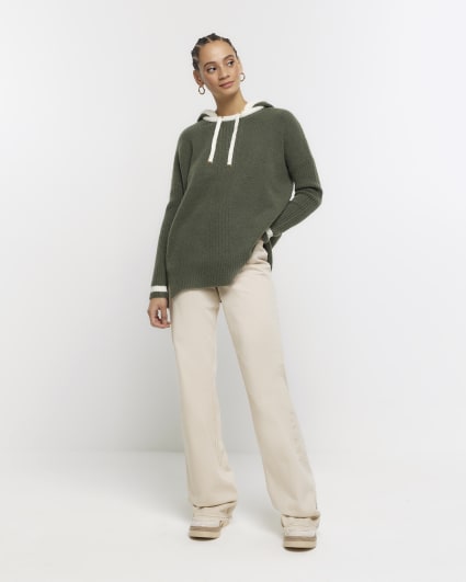 Khaki Hooded Jumper