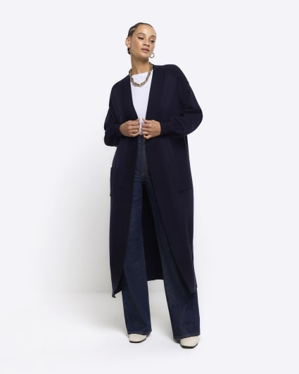 Navy longline cosy cardigan