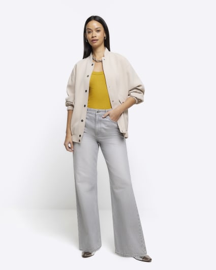 Yellow scoop neck vest top