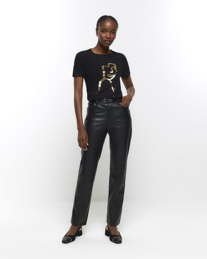 Black gold foil t-shirt