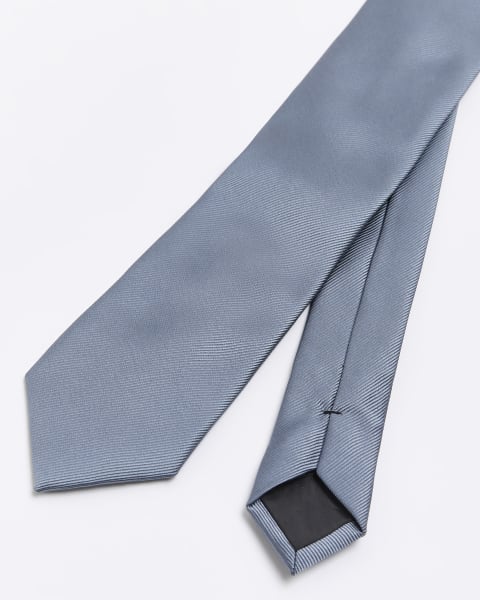 Blue twill tie