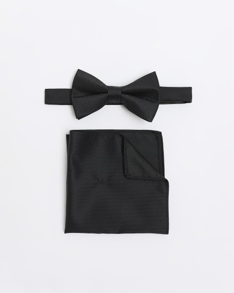 Black bow tie and hank gift box