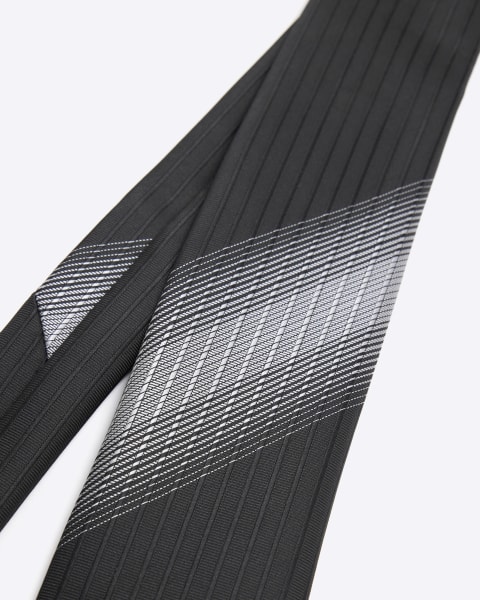 Black Ombre Stripe Tie