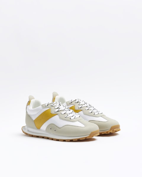 Yellow retro trainers