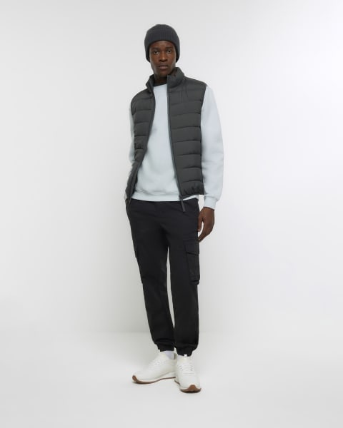 Light blue regular fit long sleeve sweatshirt