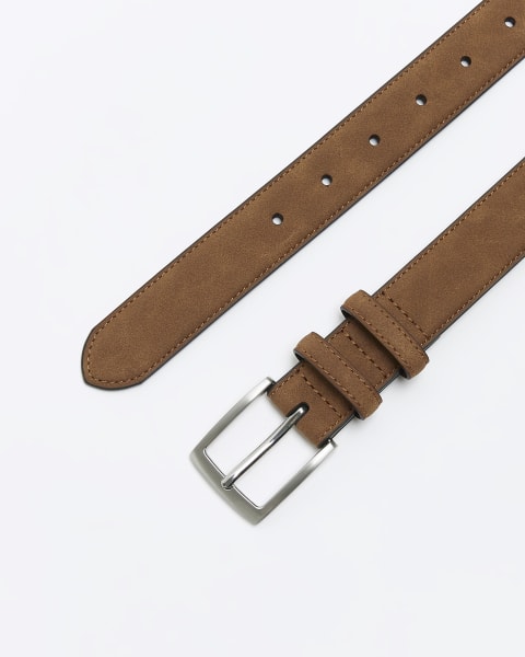 Beige suit belt
