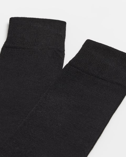 Black multipack of 5 bamboo ankle socks