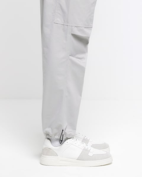 White low top trainers