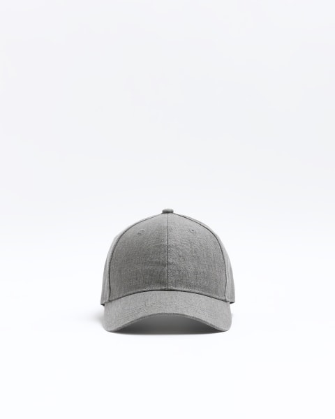 Dark grey linen blend cap